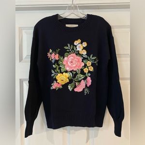 Loft Floral Embroidered Sweater